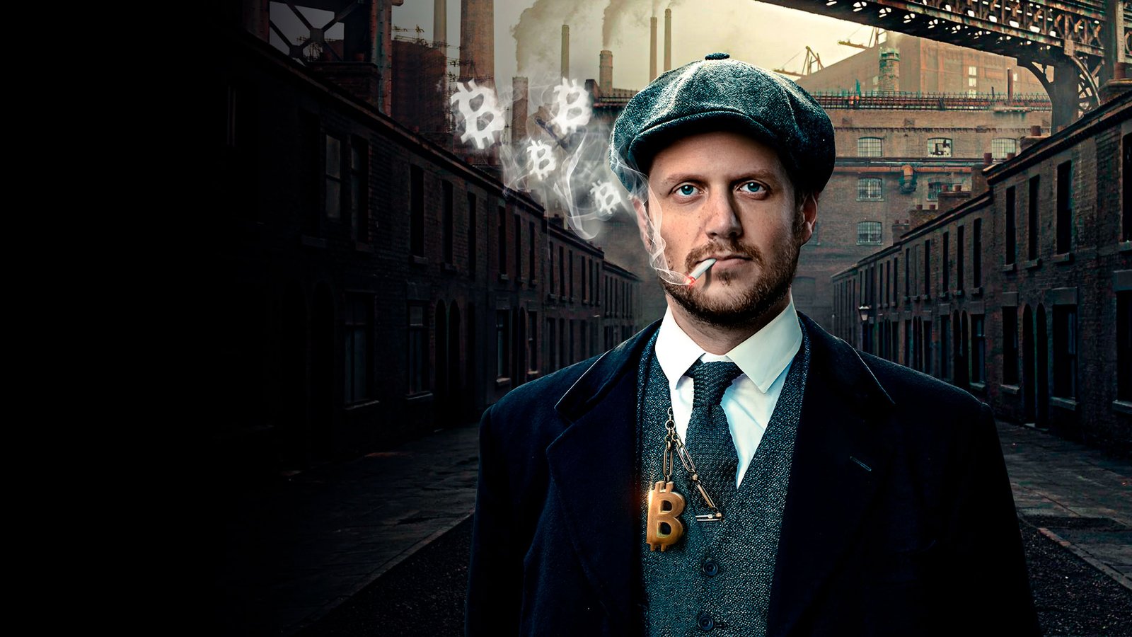 Imagem de capa com estética inspirada em Peaky Blinders representando o estilo e estratégia do curso Cripto Blinders.